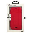 MINI CZXi iPhoneXp PUU[蒠^P[X PC Transparent Booktype Case - PU Leather - Debossed Lines - Red iPhone XMIDAFLBKTPXRE