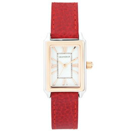 ☆GRANDEUR グランドールエレガンス レディースウォッチカラフルレザーバンドシリーズ トマトレッド ESL..