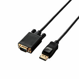 ☆エレコム 変換ケーブル DisplayPort-VGA 1.0m ブラック CAC-DPVGA10BK