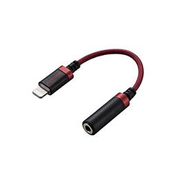 ☆エレコム Lightning-4極イヤホン端子 変換ケーブル 高耐久 レッド MPA-L35S01RD ☆エレコム Lightning-4極イヤホン端子 変換ケーブル 高耐久 レッド MPA-L35S01RD