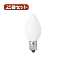 Fluorescent Lamps, Bulbs - ☆YAZAWA 25個セット ローソク球10Wホワイト C301210WX25