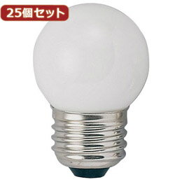 ☆YAZAWA 25個セット ベビーボール球25WホワイトE14 G401425WX25