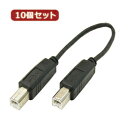 ☆変換名人 10個セット USBケーブル20cm B(オス) to B(オス) USBBA-BA20X10(2)