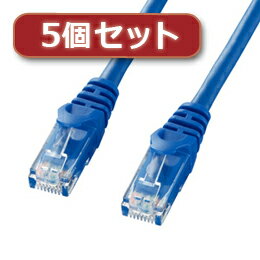 ☆5個セット サンワサプライ カテゴリ6UTPLANケーブル LA-Y6-15BLX5