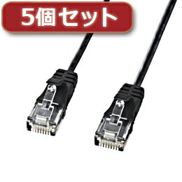 極細タイプ、ギガビットイーサネット対応カテゴリ6LANケーブル