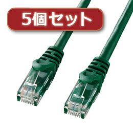 ☆5個セット サンワサプライ カテゴリ6UTPLANケーブル LA-Y6-10GX5