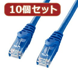 ☆10個セットサンワサプライ カテゴリ6UTPLANケーブル LA-Y6-02BLX10