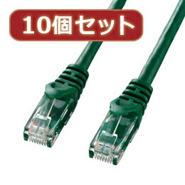 Cross （~5 m） - ☆10個セットサンワサプライ カテゴリ6UTPLANケーブル LA-Y6-03GX10