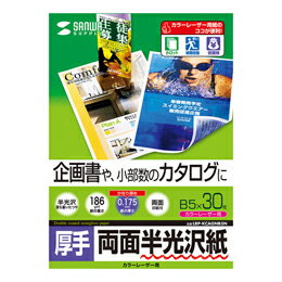 ☆10個セットサンワサプライ カラーレーザー用半光沢紙・厚手 LBP-KCAGNB5NX10
