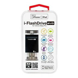 PhotoFast社 i-FlashDrive EVO for iOS＆Mac/PC Apple社認定 LightningUSBメモリー 8GB ブラック フォトファースト