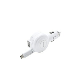 ☆エレコム 車載充電器(3A・巻取りType-C&USB) MPA-CCC04WH