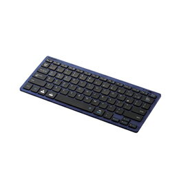 ☆エレコム Bluetoothミニキーボード パンタグラフ式 軽量 マルチOS対応 ブルー TK-FBP102BU