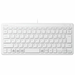 ☆エレコム 有線ミニキーボード パンタグラフ式 薄型 ホワイト TK-FCP096WH