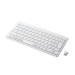 一枚板のように美しい最薄部6.5mmの薄型設計! 安定した通信で快適に操作できる2.4GHzの無線薄型ミニキーボード。