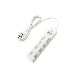 ☆エレコム 一括&個別スイッチ付　雷ガードタップ T-K8A-2425WH(2.0)