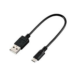☆エレコム microUSBケーブル/USB2.0/エコパッケージ/0.15m/ブラック U2C-JAMB015BK
