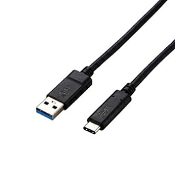 ☆エレコム USB3.1ケーブル/Gen2/A-Cタイプ/認証品/3A出力/1.0m/ブラック USB3-AC10NBK