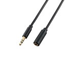 ☆エレコム AVケーブル/オーディオ用延長ケーブル/3.5φメス-3.5φオス/ブラック/1.5m DH-MPJN15(2)