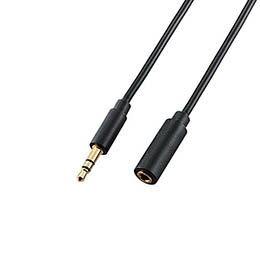☆エレコム AVケーブル/オーディオ用延長ケーブル/3.5φメス-3.5φオス/ブラック/3.0m DH-MPJN30