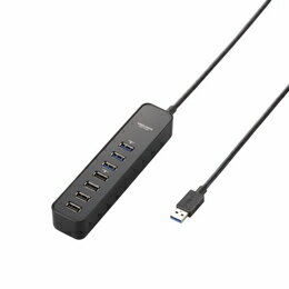 ☆エレコム　マグネット付きUSB3.0ポート搭載7ポートUSBハブ　U3H-T706SBK