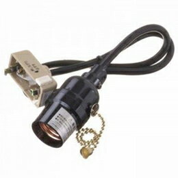 ☆YAZAWA コード付ソケットシーリング付プルスイッチ Y02SCSS2605BK