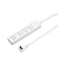☆YAZAWA 4個口節電タップ3mホワイトH8S443WH