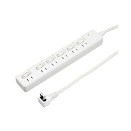 ☆YAZAWA 雷ガード付6個口節電タップ3mホワイトH8KS663WH