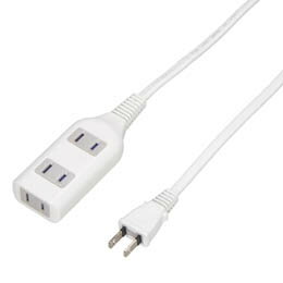 ☆YAZAWA テーブルタップ3個口1m ホワイト HSL301WH