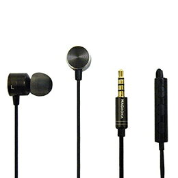 ☆NAGAOKA アルミニウムハウジング マイク付きカナル型ハイレゾイヤホン スペースグレー P908MSG