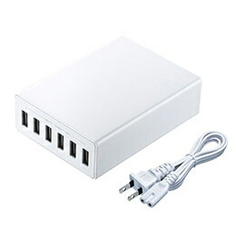 ☆サンワサプライ USB充電器(6ポート・合計12A・ホワイト) ACA-IP67W ☆サンワサプライ USB充電器(6ポート・合計12A・ホワイト) ACA-IP67W
