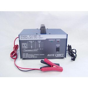 入力電圧:AC100V 出力電圧:DC12V 出力電流:10A 適用電池12V20〜100Ah ＜＜特長＞＞・通常充電（満充電）後に維持充電電圧に自動的に移行！・満充電の維持で、バッテリーの劣化を防止！・満充電を維持しているから始動しやすい！・待機期間の長い緊急車輌や農機具に最適！・盗難防止装置、暗電流を消費する車輌にも最適！・保護回路など安心設計！・密閉型・開放型バッテリーに対応！交流入力電圧100(