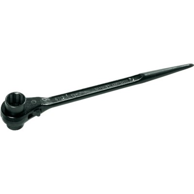 スーパー 両口ラチェットレンチ(爪式)六角対辺:21×26 RN-2126メーカー：(株)スーパーツール【特長】●正逆は切り替え爪式です。●カチオン電着塗装です。●爪式は切り替え爪の窓が開口により砂かみの時は洗浄が簡単です。●安全ロープ取り付け穴を設けています。(17×19・17×21・19×21は2ヵ所)【仕様】●対辺寸法(mm):21×26●全長(mm):355●厚さ(mm):56【仕様2】●13×19および17×19mm以上のサイズには安全ロープ取り付け穴を設けています【材質／仕上】●合金鋼●表面処理:カチオン電着塗装【商品情報】品番：RN-2126発注コード：1082787JANコード：4967521025201発注単位：1丁入数：2原産国：日本質量：0.68KG※画像はイメージです。