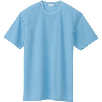 アイトス 吸汗速乾クールコンフォート 半袖Tシャツ男女兼用 サックス M AZ-10574-007-M