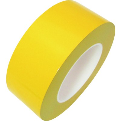 日東エルマテ ラインテープE-CR(BC) 0.16mm×50mm×50m 黄 E-CR50Yメーカー：日東エルマテリアル(株)【特長】●環境に優しいポリオレフィンフィルム仕様です。●芯にポリエチレン(PE)を使用しているため発じんしません。【用途】●屋内用。●クリーンルーム内の区画表示に。【仕様】●色:イエロー●幅(mm):50●長さ(m):50●厚さ(mm):0.16●テープカット条件:ハサミ、カッターが必要●粘着力(N/10mm):12●引張強度(N/10mm):50【仕様2】●粘着力:12N/10mm●引張強度:50N/10mm●切断にはカッターが必要●はく離紙なし【材質／仕上】●基材:ポリオレフィンフィルム系●粘着剤:ゴム系(無溶剤)【注意】●クリーンパックではありません。【商品情報】品番：E-CR50Y発注コード：2082878JANコード：4953871220212原産国：日本質量：650G※画像はイメージです。