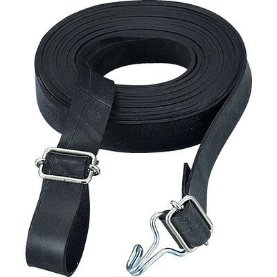 TRUSCO ゴムロープ金具付 Wフックバックル付 幅20mm×長さ3.0m (10本入) GR-2030KWメーカー：トラスコ中山(株)【特長】●両端にバックルが付いていますので、簡単に取り付けができます。●工具を使わずに長さの調節ができます。【仕様】●幅(mm):20●長さ(m):3.0●厚さ(mm):2【仕様2】●片端:Wフック+バックル付【材質／仕上】●再利用タイヤチューブ●金具部:スチール【注意】●タイヤチューブの再利用品のため厚さや形状が一定していない部分があります。【商品情報】品番：GR-2030KW発注コード：3289508JANコード：4989999694444原産国：日本質量：1500G※画像はイメージです。