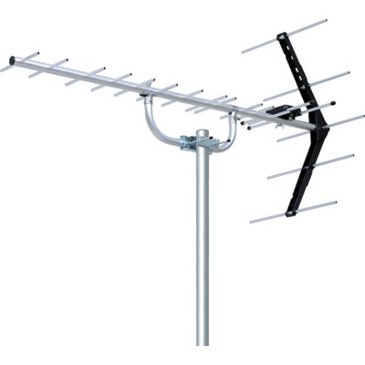 DXアンテナ UHF14素子アンテナ UA14メーカー：DXアンテナ(株)【特長】●接続部がF座です。●新型防水キャップ使用です。●40Aマストにも対応しています。●簡単組立です。【仕様】●周波数:13~52●外形寸法幅(mm):340【仕様2】●同軸中継用●水平・垂直偏波対応●適合マスト:φ22~49【材質／仕上】●本体:耐食アルミ管●給電ターミナル:合成樹脂●マスト金具:鋼板【セット内容／付属品】●防水キャップ●固定バンド●F-5接栓【商品情報】品番：UA14発注コード：7300811原産国：日本質量：850G※画像はイメージです。