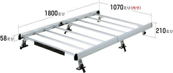 ロッキープラス ルーフキャリア [SA-16] ジョイントタイプ 重量物用 アルミ＋アルマイト プロボックス/サクシード バン・ワゴン 3