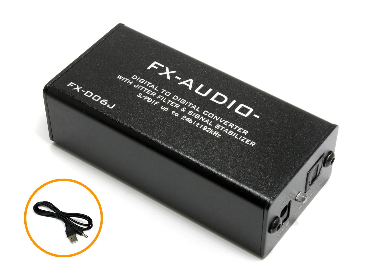 FX-AUDIO- FX-D06J COAXIAL to OPTICAL 24bit 192kHz対応 SPDIF インターフェースコンバーター 同軸から光へ 変換 ハイレゾ対応