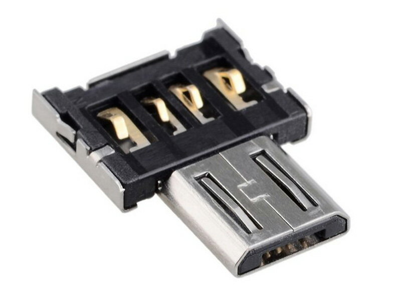 極小 超小型MicroUSB OTG変換アダプター USB-Aオス to MicroUSBオス変換 スマートフォンとUSB機器の接続に