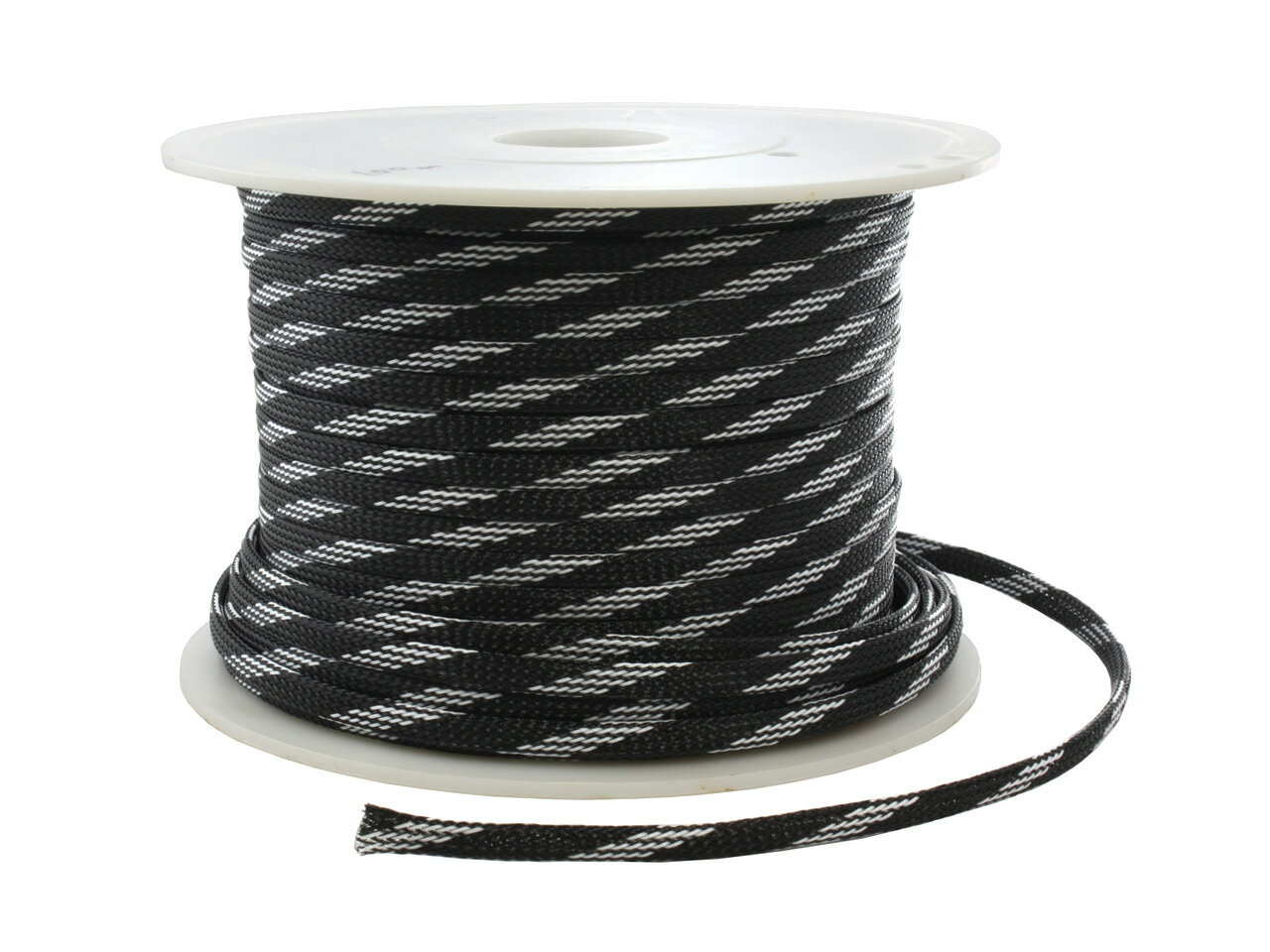 Φ6mm 編組チューブ メッシュ ホース[スネークスキンメッシュ白黒]編組スリーブ 1m単位切売 ケーブルメ..