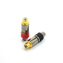 金メッキRCAジャック2個Set チタンブラック はんだタイプ (RCA JACK TYPE C)