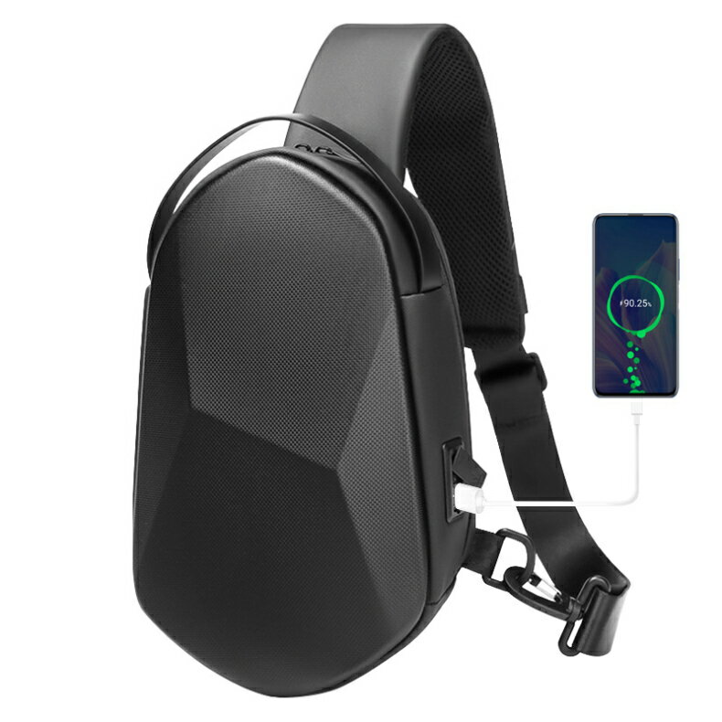 ボディバッグ ワンショルダーバッグ ウエストポーチ 2WAY ショルダーバッグ 大容量 EVA素材 チェストバッグ ワンショルダー多機能 USBポー 9.7インチ iPAD収納 軽量 通勤 出張 男女兼用 斜めがけ 肩掛け スポーツバッグ 表面撥水加工