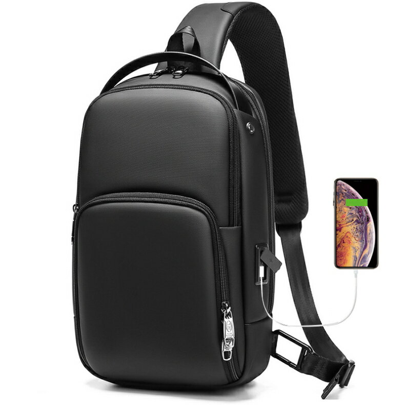 ボディバッグ ワンショルダーバッグ ウエストポーチ USBポート ショルダーバッグ 大容量 チェストバッグ ワンショルダー多機能 9.7インチ iPAD収納 軽量 通勤 出張 男女兼用 斜めがけ 肩掛け スポーツバッグ 表面撥水加工