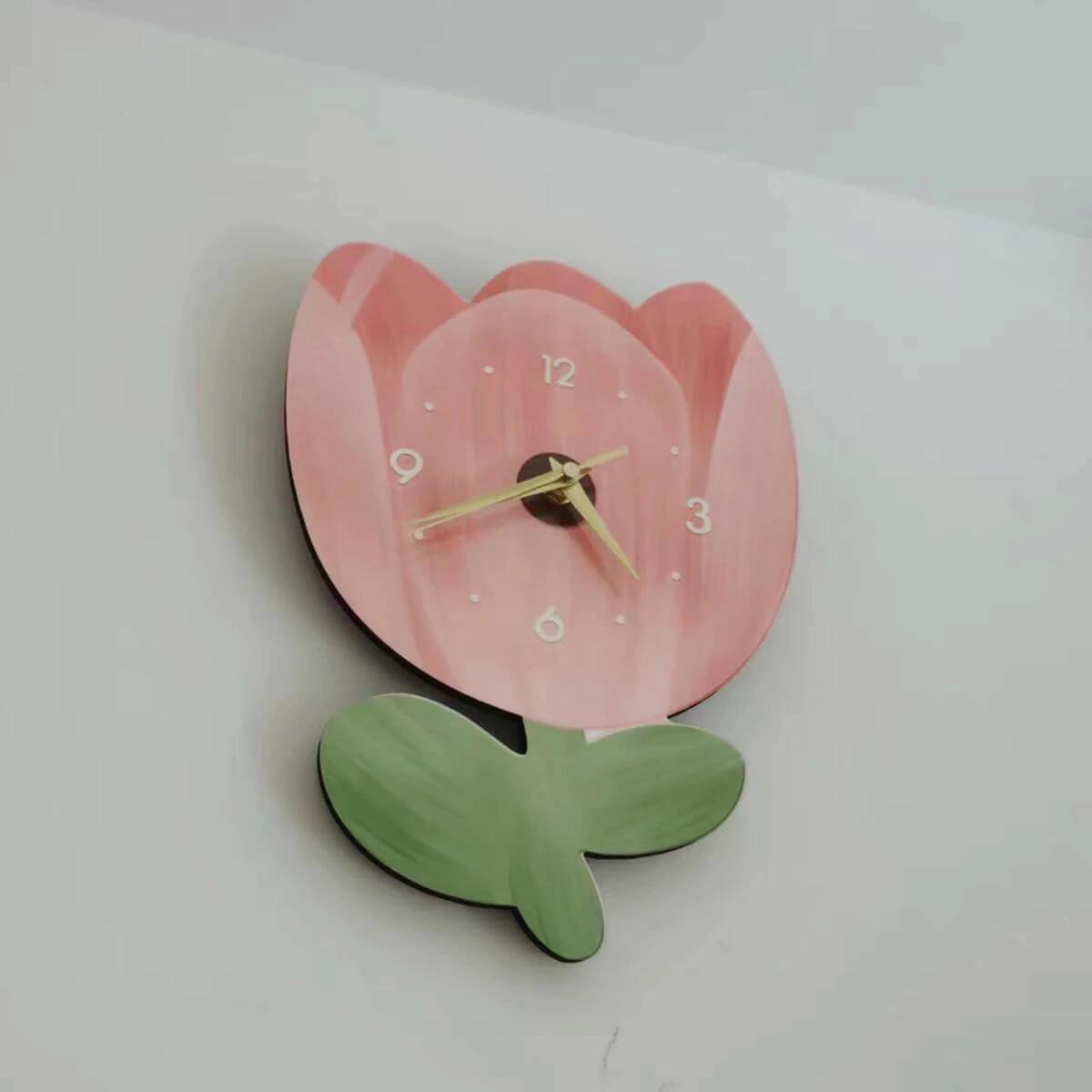 掛け時計 おしゃれ 花型 静音 壁掛け時計 かわいい 見やすい リビング 玄関 上質 ウォール クロック かけ時計 ギフト 女の子 インテリア [3]