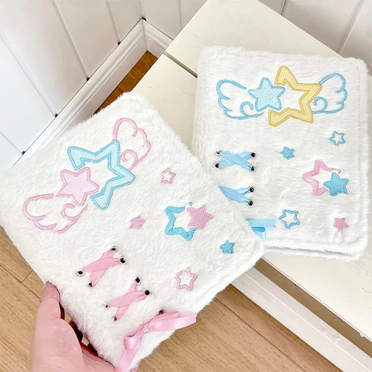シール帳 シール帳 A6サイズ もこもこ シール交換 星 シール収納 推し活グッズ リボンタイプ シールバインダー もふもふ 女の子 シール nfs111-10008849 錦ファッションショップ サンプル画像3