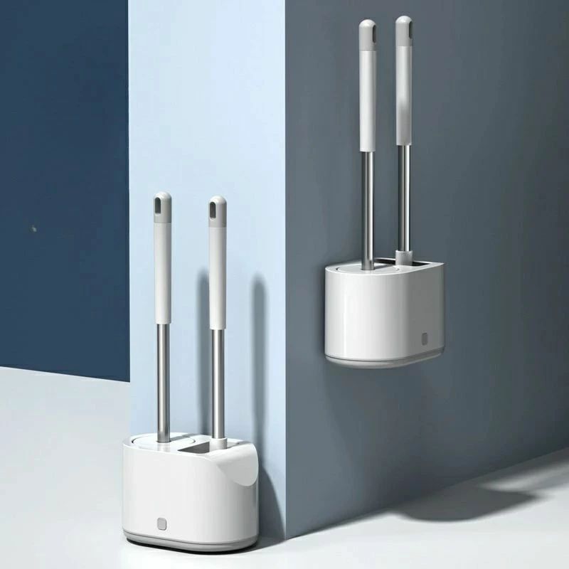 硬い毛のブラシとシリコンブラシを組み合わせて、さまざまな掃除ニーズに対応し、トイレを新品のように見せます。 高品質のシリコン素材で作られており、耐摩耗性と耐久性に優れており、長期間使用しても変形せず、より衛生的で便利です。 強力な毛設計により、頑固な汚れを効果的に除去し、強く拭く必要がなく、迅速な結果が得られます。 ユニークなダブルブラシヘッドの設計は、トイレの隅々まで柔軟に対応でき、特にトイレの死角の掃除に適しています。 便利な両用トイレブラシセットが含まれているので、バスルームを簡単に清潔に保つことができ、家庭掃除に最適です。 製品説明： 多目的トイレブラシ掃除セットは、革新的なデザインと効率的な掃除機能を組み合わせた、ご家庭に欠かせない掃除ツールです。このシリコントイレブラシは耐久性のあるシリコン素材で作られており、トイレの表面を傷つけることなく頑固な汚れを効果的に除去できます。独創的なデュアルブラシヘッドのデザインにより、トイレの死角やバスルームのさまざまな掃除ニーズに簡単に対応でき、トイレの衛生状態を維持するのに役立ちます。すべての掃除を簡単かつ効率的にするには、この硬毛ブラシのトイレ掃除ツールを選択してください。