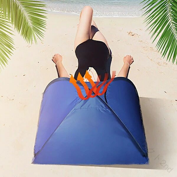 安眠ミニテント 快眠ドーム 防寒 遮光ドーム uvカット 暑さ対策 ビーチ プライバシー対策 スマホが固定 操作可 保湿効果 乾燥対策 避難 [3]