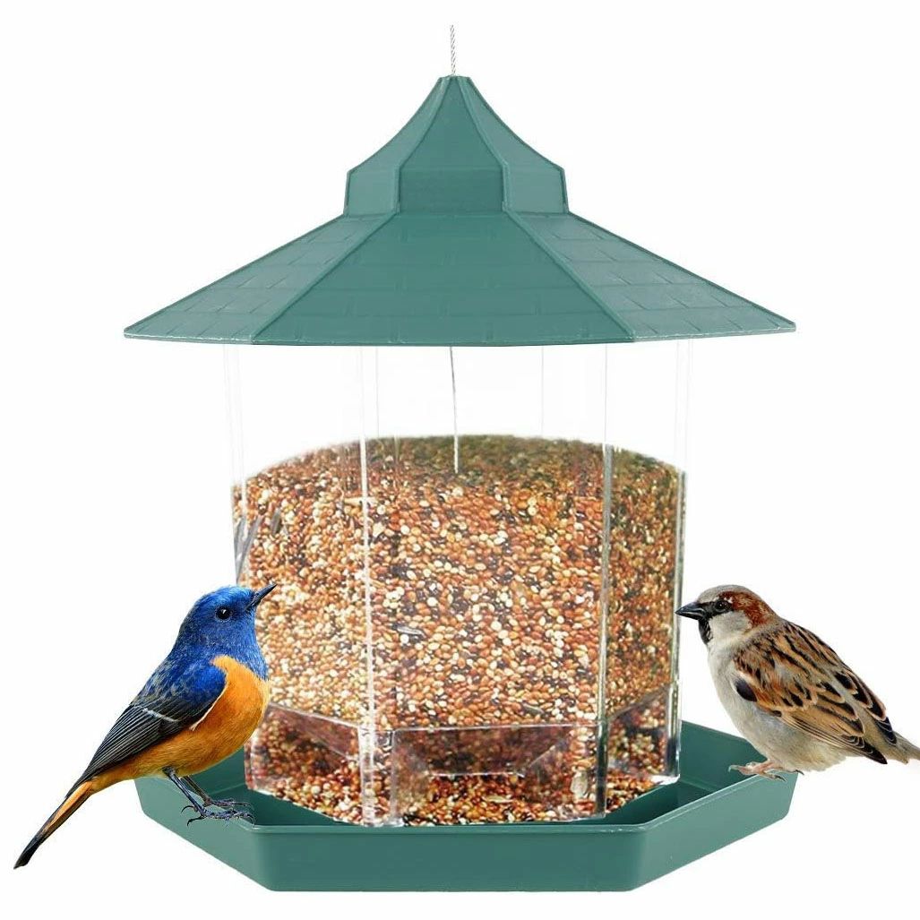 バードフィーダー 野鳥 観察 給餌器 餌台 えさ場 鳥小屋 庭 バードウォッチング 小鳥 野鳥観察 餌箱 ガーデン エサ台 吊り下げ 屋外 屋