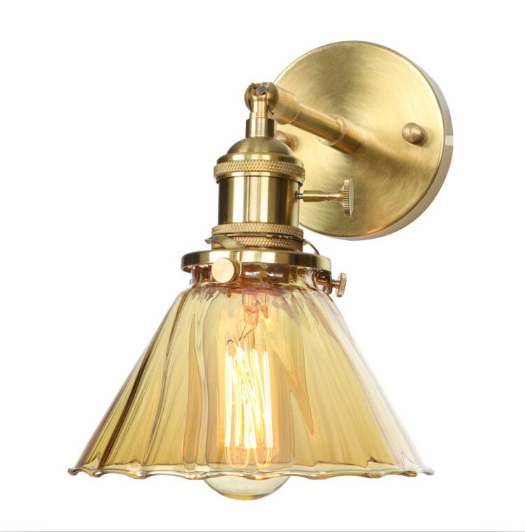 其它 - ブラケットライト 北欧 真鍮 LED対応 おしゃれ 壁掛け照明 和風 ガラス 円錐型 モダン オシャレ ウォールランプ 階段 玄関 壁付け照明 洋風 ルームライト 階段 和室 廊下 リビング 居間 寝室 ウォールライト インテリア ベッドサイド 壁掛けライト