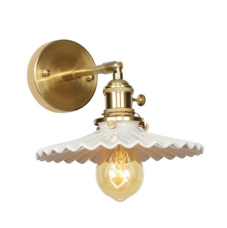 乐天商城 - ブラケットライト 北欧 真鍮 壁掛けライト 玄関照明 セラミック LED対応 おしゃれ 壁掛け照明 和風 笠型 モダン オシャレ ウォールランプ 階段 玄関 壁付け照明 洋風 ルームライト 階段 和室 廊下 リビング 居間 寝室 ウォールライト インテリア ベッドサイド 壁掛けライト